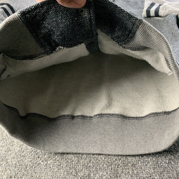 RVCA Varsity Jacket Mens Small Snap Button Gray Black Regular Fit Skater Surfer - Picture 7 of 16